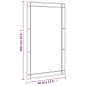 vidaXL Wandspiegel Schwarz 60x100 cm Rechteckig Eisen vidaXL Wandspiegel Schwarz 60x100 cm Rechteckig Eisen