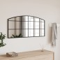 vidaXL Wandspiegel Schwarz 100x50 cm Gewölbt Eisen vidaXL Wandspiegel Schwarz 100x50 cm Gewölbt Eisen