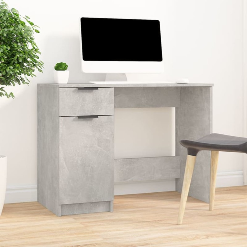 vidaXL Schreibtisch Betongrau 100x50x75 cm Holzwerkstoff vidaXL Schreibtisch Betongrau 100x50x75 cm Holzwerkstoff