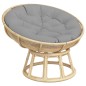 Kissen Rund Grau Ø 100x11 cm Oxford-Gewebe Kissen Rund Grau Ø 100x11 cm Oxford-Gewebe