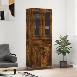 vidaXL Highboard Räuchereiche 69,5x34x180 cm Holzwerkstoff