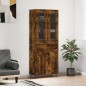 vidaXL Highboard Räuchereiche 69,5x34x180 cm Holzwerkstoff vidaXL Highboard Räuchereiche 69,5x34x180 cm Holzwerkstoff