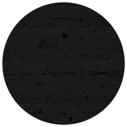 vidaXL Tischplatte Rund Schwarz Ø60x3 cm Massivholz Kiefer