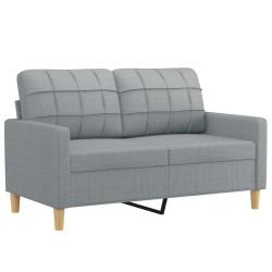 vidaXL 2-Sitzer-Sofa Hellgrau 120 cm Stoff