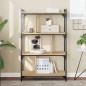 vidaXL Bücherregal 4 Böden Sonoma-Eiche 76x32x123 cm Holzwerkstoff vidaXL Bücherregal 4 Böden Sonoma-Eiche 76x32x123 cm Holzwerkstoff