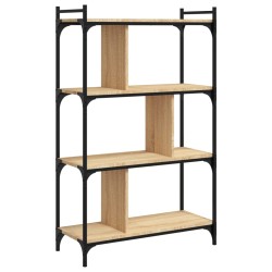 vidaXL Bücherregal 4 Böden Sonoma-Eiche 76x32x123 cm Holzwerkstoff