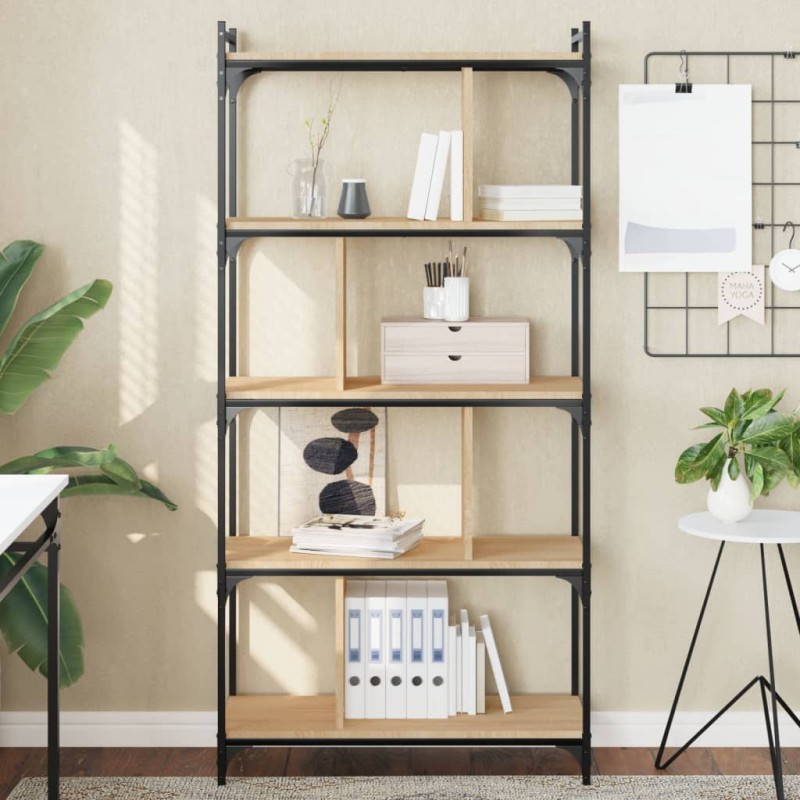 vidaXL Bücherregal 5 Böden Sonoma-Eiche 76x32x158 cm Holzwerkstoff vidaXL Bücherregal 5 Böden Sonoma-Eiche 76x32x158 cm Holzwerkstoff