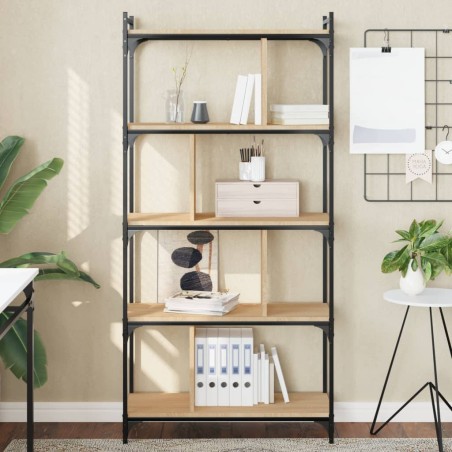 vidaXL Bücherregal 5 Böden Sonoma-Eiche 76x32x158 cm Holzwerkstoff