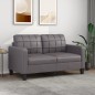 vidaXL 2-Sitzer-Sofa Grau 140 cm Kunstleder vidaXL 2-Sitzer-Sofa Grau 140 cm Kunstleder