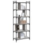 vidaXL Bücherregal 6 Böden Grau Sonoma 76x32x192 cm Holzwerkstoff vidaXL Bücherregal 6 Böden Grau Sonoma 76x32x192 cm Holzwerkstoff