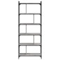 vidaXL Bücherregal 6 Böden Grau Sonoma 76x32x192 cm Holzwerkstoff vidaXL Bücherregal 6 Böden Grau Sonoma 76x32x192 cm Holzwerkstoff