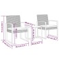 3-tlg. Garten-Essgruppe mit Kissen Schwarz PP-Rattan 3-tlg. Garten-Essgruppe mit Kissen Schwarz PP-Rattan