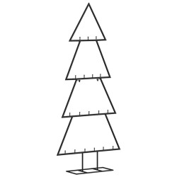 vidaXL Metall-Weihnachtsbaum für Dekorationen Schwarz 90 cm