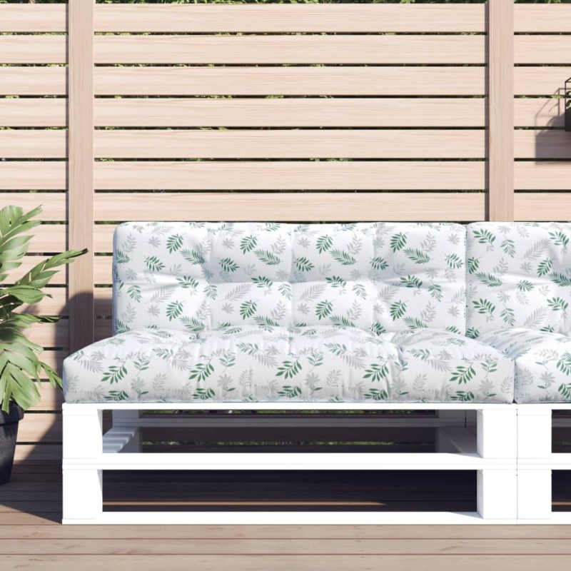 Palettenkissen Blattmuster 120x40x12 cm Stoff Palettenkissen Blattmuster 120x40x12 cm Stoff
