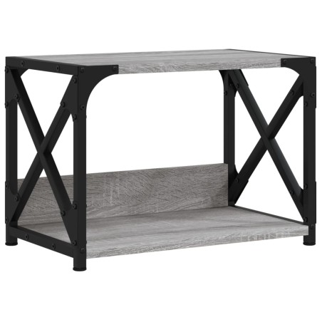 vidaXL Druckerständer 2 Ablagen Grau Sonoma 44x26x31,5cm Holzwerkstoff