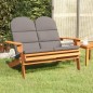 Adirondack-Gartenbank mit Kissen 126 cm Massivholz Akazie Adirondack-Gartenbank mit Kissen 126 cm Massivholz Akazie