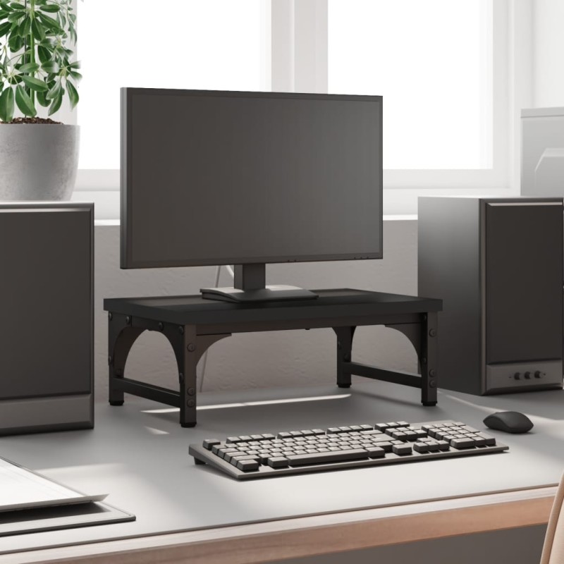vidaXL Monitorständer Schwarz 37x23x14 cm Holzwerkstoff vidaXL Monitorständer Schwarz 37x23x14 cm Holzwerkstoff