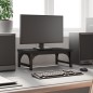 vidaXL Monitorständer Schwarz 37x23x14 cm Holzwerkstoff vidaXL Monitorständer Schwarz 37x23x14 cm Holzwerkstoff