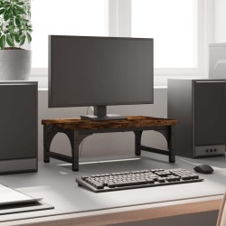 vidaXL Monitorständer Räuchereiche 37x23x14 cm Holzwerkstoff