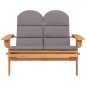 Adirondack-Gartenbank mit Kissen 126 cm Massivholz Akazie Adirondack-Gartenbank mit Kissen 126 cm Massivholz Akazie