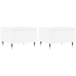 vidaXL Couchtische 2 Stk. Weiß 50x46x35 cm Holzwerkstoff