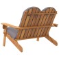 Adirondack-Gartenbank mit Kissen 126 cm Massivholz Akazie Adirondack-Gartenbank mit Kissen 126 cm Massivholz Akazie