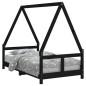 vidaXL Kinderbett Schwarz 80x160 cm Massivholz Kiefer vidaXL Kinderbett Schwarz 80x160 cm Massivholz Kiefer