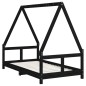 vidaXL Kinderbett Schwarz 80x160 cm Massivholz Kiefer vidaXL Kinderbett Schwarz 80x160 cm Massivholz Kiefer