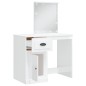 vidaXL Schminktisch mit LED-Leuchten Hochglanz-Weiß 90x42x132,5 cm vidaXL Schminktisch mit LED-Leuchten Hochglanz-Weiß 90x42x132,5 cm
