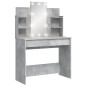 vidaXL Schminktisch mit LED-Leuchten Betongrau 96x40x142 cm vidaXL Schminktisch mit LED-Leuchten Betongrau 96x40x142 cm