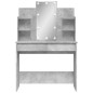 vidaXL Schminktisch mit LED-Leuchten Betongrau 96x40x142 cm vidaXL Schminktisch mit LED-Leuchten Betongrau 96x40x142 cm