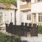 vidaXL 11-tlg. Garten-Essgruppe mit Auflagen Poly Rattan Schwarz vidaXL 11-tlg. Garten-Essgruppe mit Auflagen Poly Rattan Schwarz