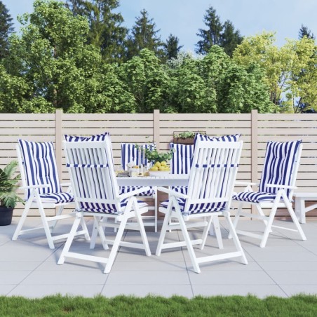 Gartenstuhlauflagen für Hochlehner 6 Stk. 120x50x7 cm Stoff