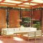 vidaXL 10-tlg. Garten-Lounge-Set mit Kissen Honigbraun Kiefernholz vidaXL 10-tlg. Garten-Lounge-Set mit Kissen Honigbraun Kiefernholz