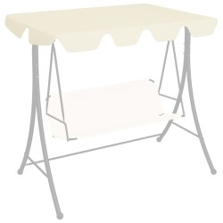 vidaXL Ersatzdach für Hollywoodschaukel Creme 188/168x110/145 cm