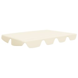 vidaXL Ersatzdach für Hollywoodschaukel Creme 188/168x110/145 cm