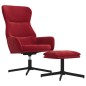 vidaXL Relaxsessel mit Hocker Weinrot Samt vidaXL Relaxsessel mit Hocker Weinrot Samt