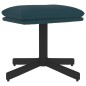 vidaXL Relaxsessel mit Hocker Blau Samt vidaXL Relaxsessel mit Hocker Blau Samt