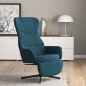 vidaXL Relaxsessel mit Fußstütze Blau Samt vidaXL Relaxsessel mit Fußstütze Blau Samt