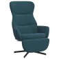 vidaXL Relaxsessel mit Fußstütze Blau Samt vidaXL Relaxsessel mit Fußstütze Blau Samt