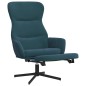 vidaXL Relaxsessel mit Fußstütze Blau Samt vidaXL Relaxsessel mit Fußstütze Blau Samt
