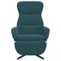 vidaXL Relaxsessel mit Fußstütze Blau Samt vidaXL Relaxsessel mit Fußstütze Blau Samt