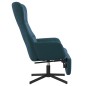 vidaXL Relaxsessel mit Fußstütze Blau Samt vidaXL Relaxsessel mit Fußstütze Blau Samt