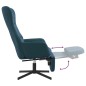 vidaXL Relaxsessel mit Fußstütze Blau Samt vidaXL Relaxsessel mit Fußstütze Blau Samt