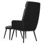 vidaXL Relaxsessel mit Hocker Dunkelgrau Stoff und Kunstleder vidaXL Relaxsessel mit Hocker Dunkelgrau Stoff und Kunstleder
