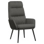 vidaXL Relaxsessel mit Hocker Dunkelgrau Stoff und Kunstleder vidaXL Relaxsessel mit Hocker Dunkelgrau Stoff und Kunstleder
