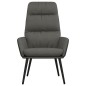 vidaXL Relaxsessel mit Hocker Dunkelgrau Stoff und Kunstleder vidaXL Relaxsessel mit Hocker Dunkelgrau Stoff und Kunstleder