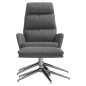 vidaXL Relaxsessel mit Hocker Hellgrau Stoff vidaXL Relaxsessel mit Hocker Hellgrau Stoff