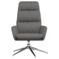 vidaXL Relaxsessel mit Hocker Hellgrau Stoff vidaXL Relaxsessel mit Hocker Hellgrau Stoff