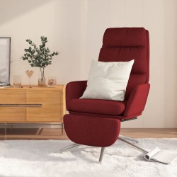 vidaXL Relaxsessel mit Fußstütze Weinrot Stoff